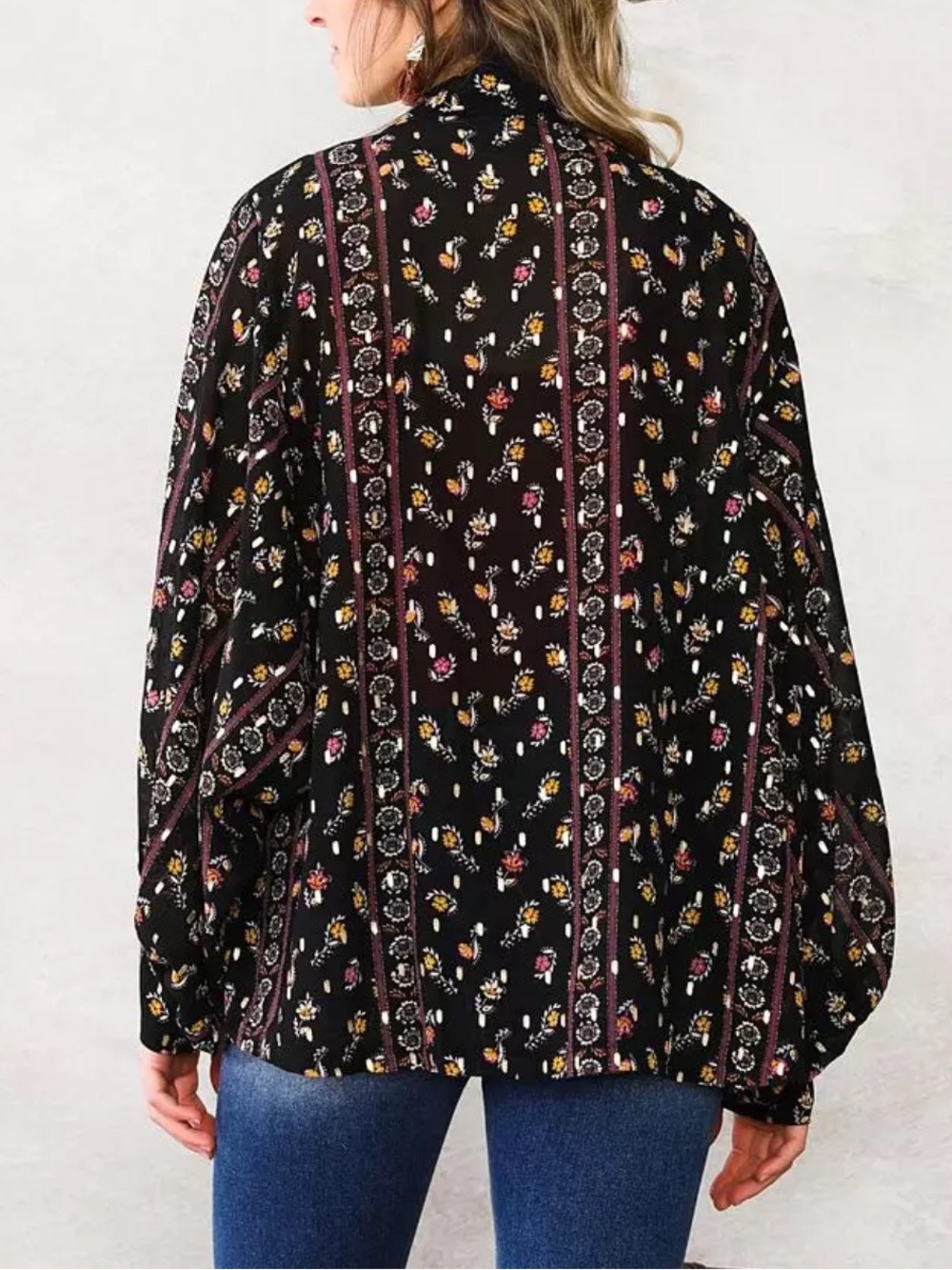 Willow Root Chiffon Metallic Wide Kimono Top✨ - Picture 11 of 12
